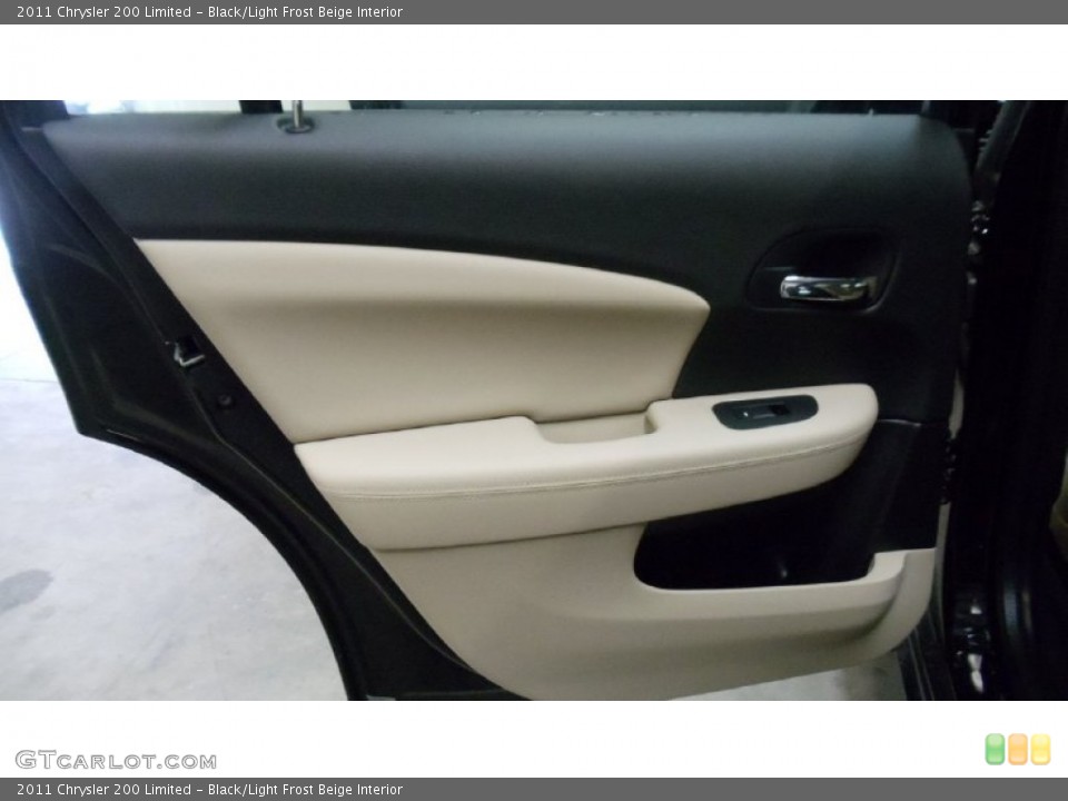 Black/Light Frost Beige Interior Door Panel for the 2011 Chrysler 200 Limited #50815089