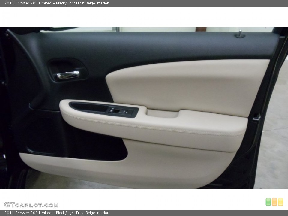Black/Light Frost Beige Interior Door Panel for the 2011 Chrysler 200 Limited #50815110