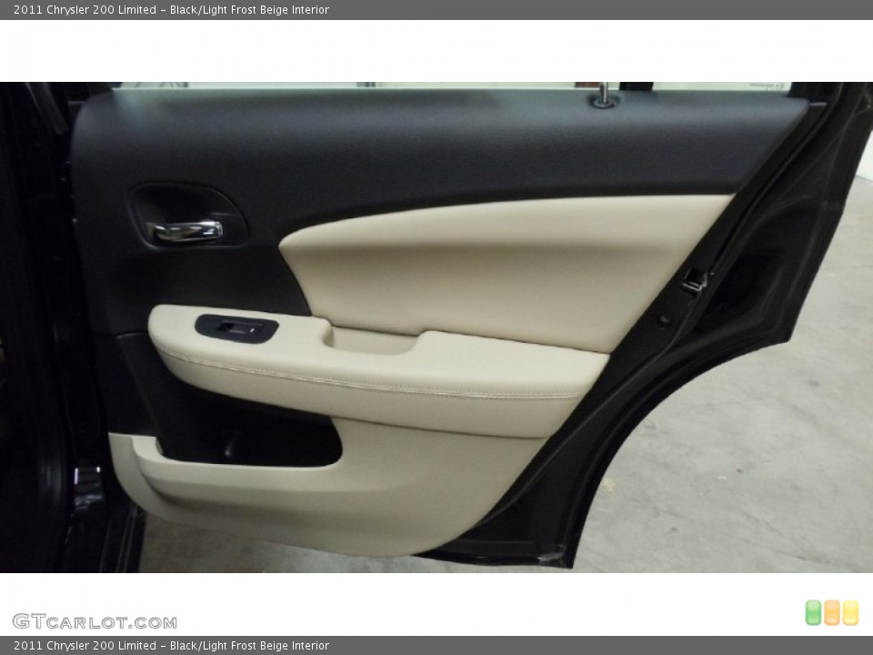 Black/Light Frost Beige Interior Door Panel for the 2011 Chrysler 200 Limited #50815113