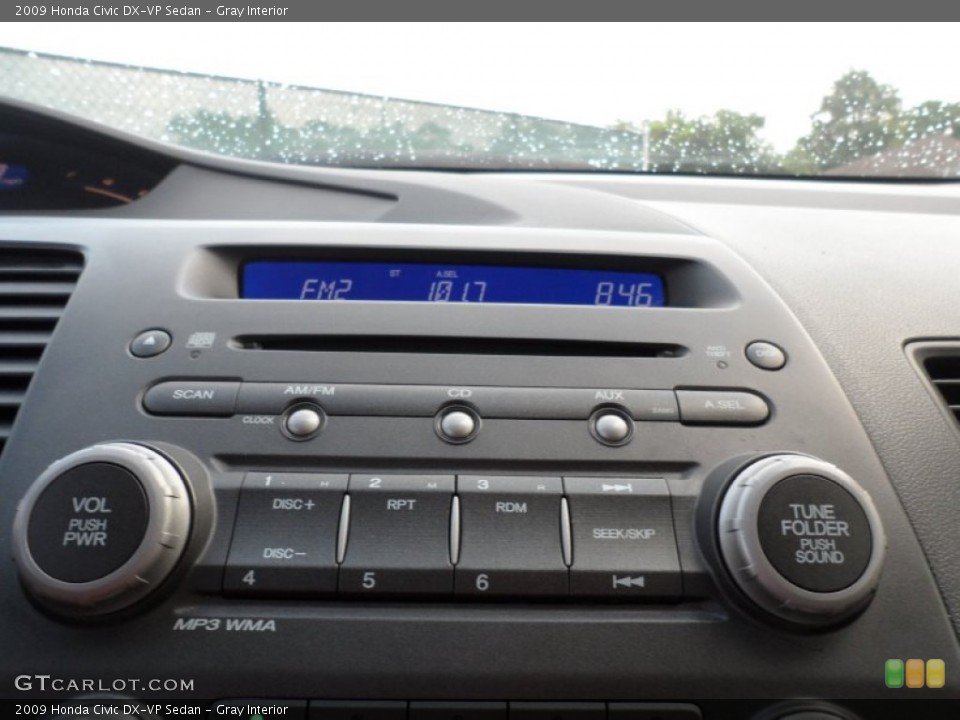 Gray Interior Controls for the 2009 Honda Civic DX-VP Sedan #50817483