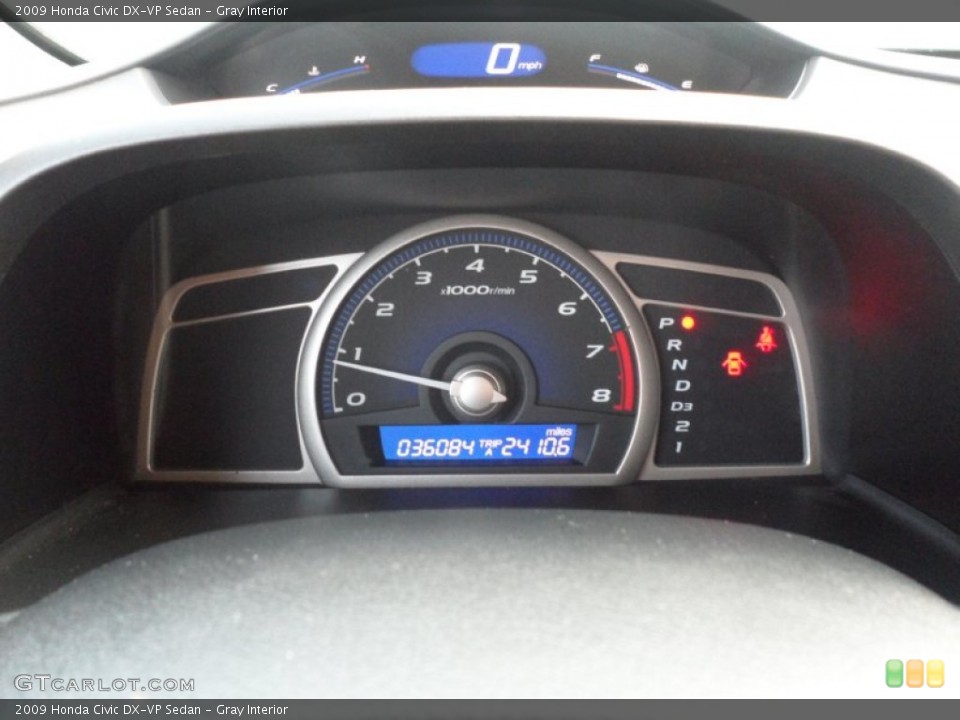 Gray Interior Gauges for the 2009 Honda Civic DX-VP Sedan #50817534