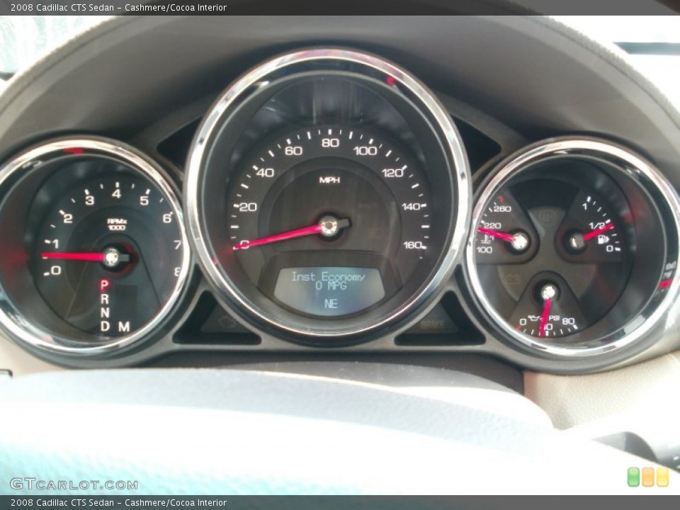Cashmere/Cocoa Interior Gauges for the 2008 Cadillac CTS Sedan #50818518