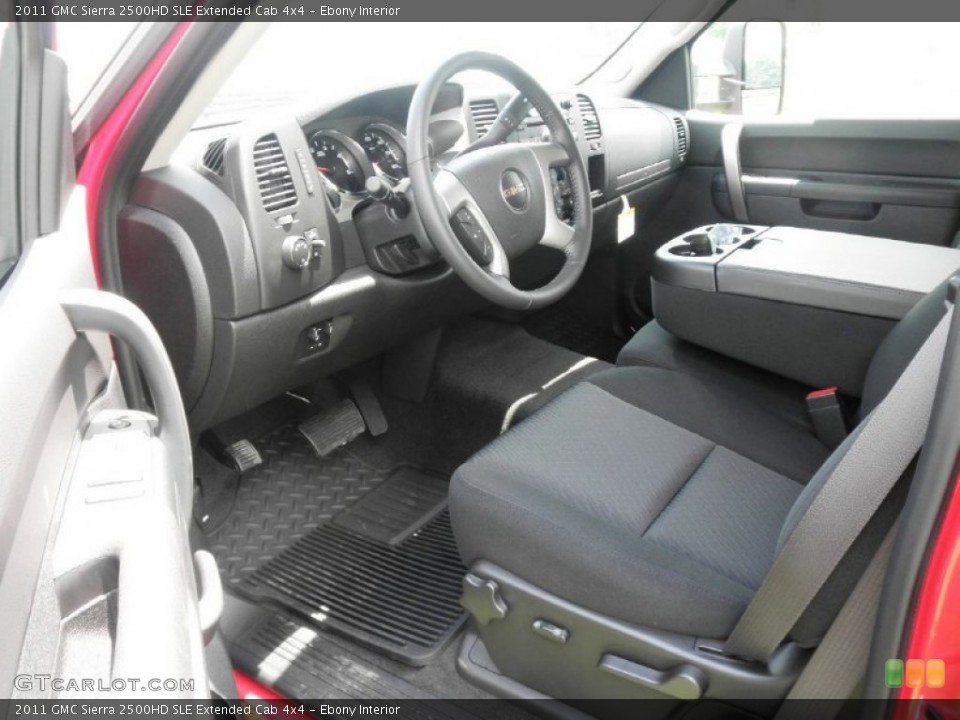 Ebony Interior Photo for the 2011 GMC Sierra 2500HD SLE Extended Cab 4x4 #50818806