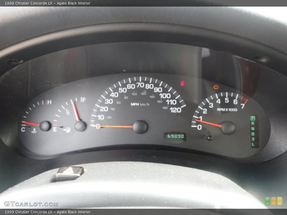 Agate Black Interior Gauges for the 1999 Chrysler Concorde LX #50818839