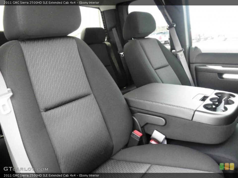 Ebony Interior Photo for the 2011 GMC Sierra 2500HD SLE Extended Cab 4x4 #50819313