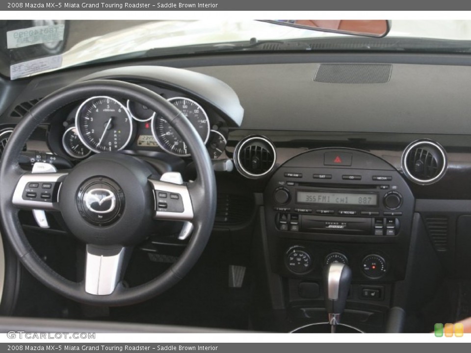 Saddle Brown Interior Dashboard for the 2008 Mazda MX-5 Miata Grand Touring Roadster #50819682