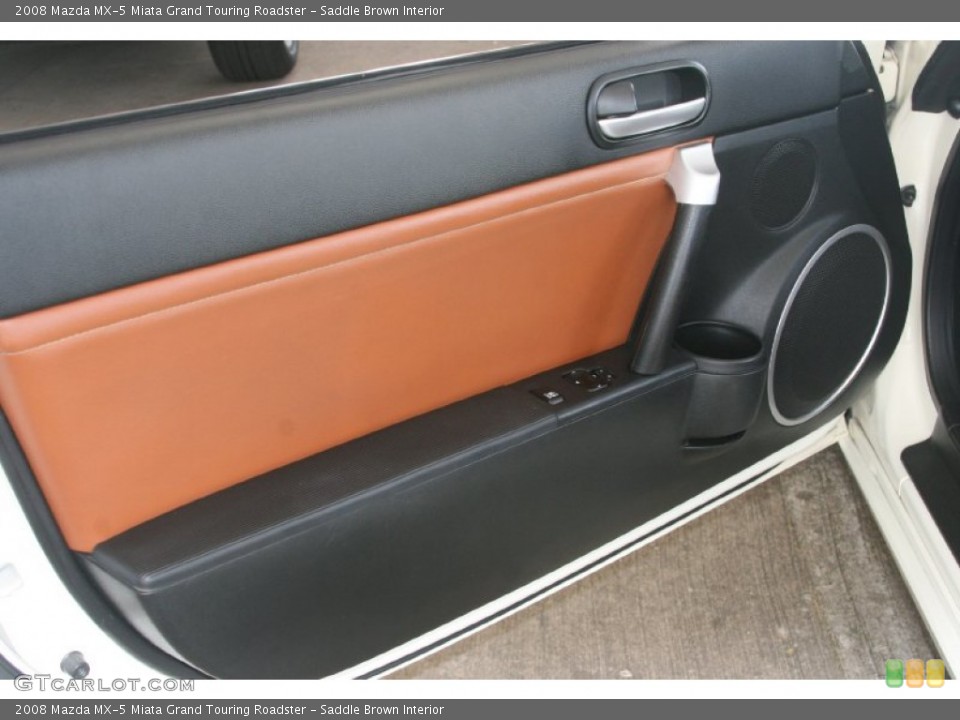 Saddle Brown Interior Door Panel for the 2008 Mazda MX-5 Miata Grand Touring Roadster #50819742