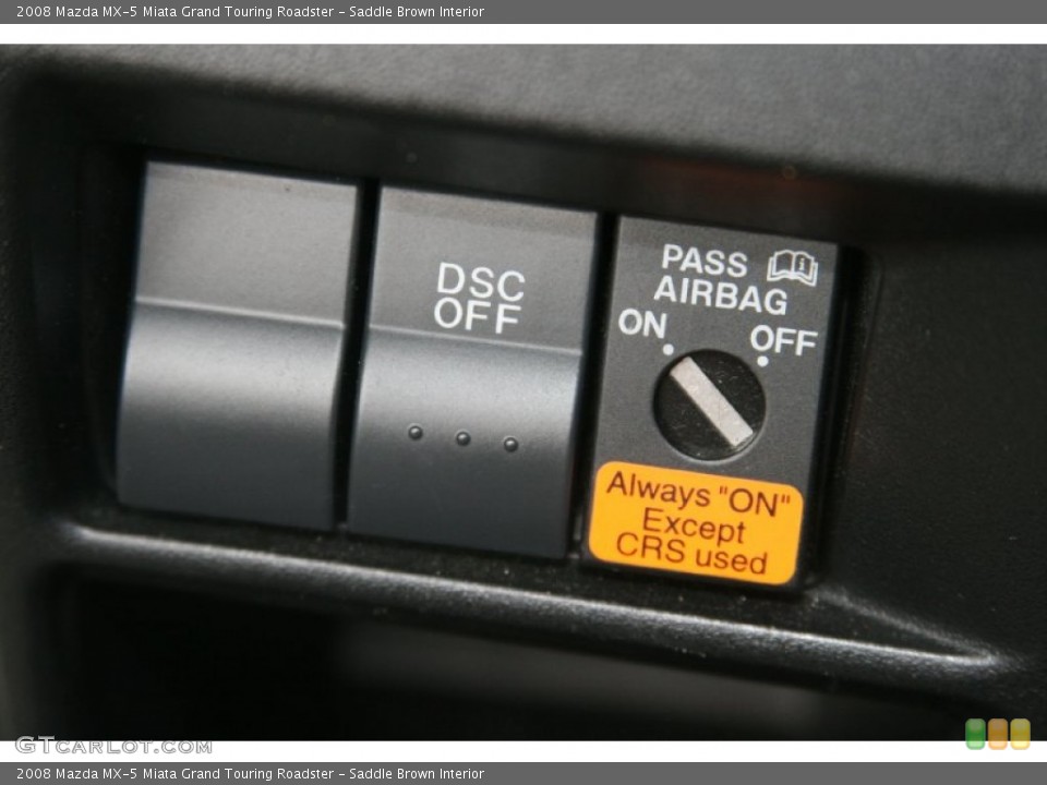 Saddle Brown Interior Controls for the 2008 Mazda MX-5 Miata Grand Touring Roadster #50819946