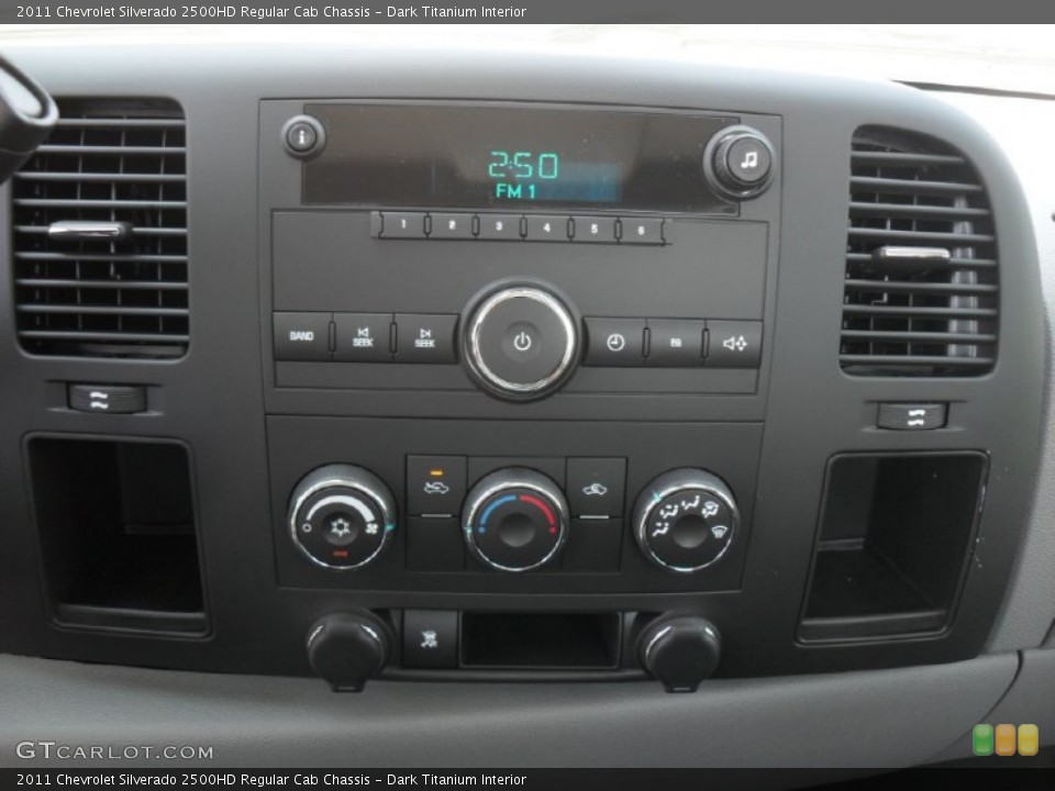 Dark Titanium Interior Controls for the 2011 Chevrolet Silverado 2500HD Regular Cab Chassis #50820561