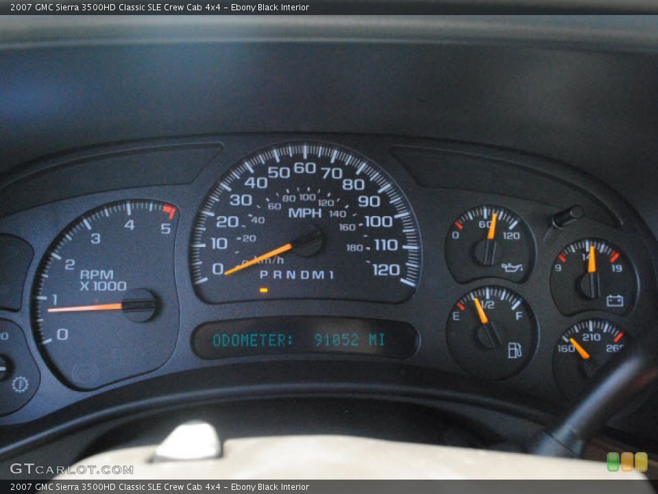 Ebony Black Interior Gauges for the 2007 GMC Sierra 3500HD Classic SLE Crew Cab 4x4 #50820648