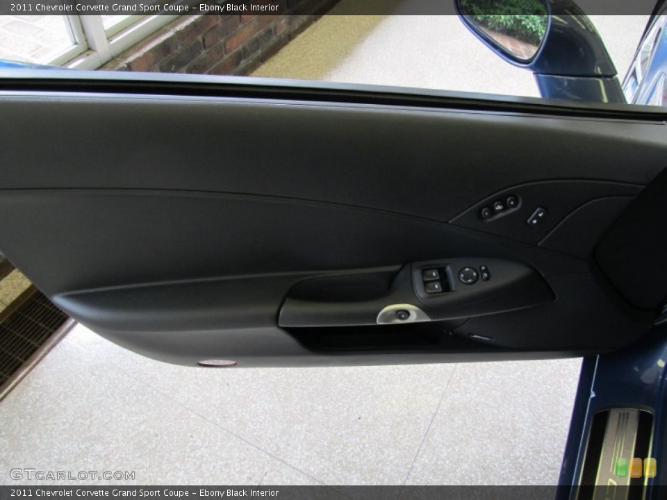 Ebony Black Interior Door Panel for the 2011 Chevrolet Corvette Grand Sport Coupe #50820921
