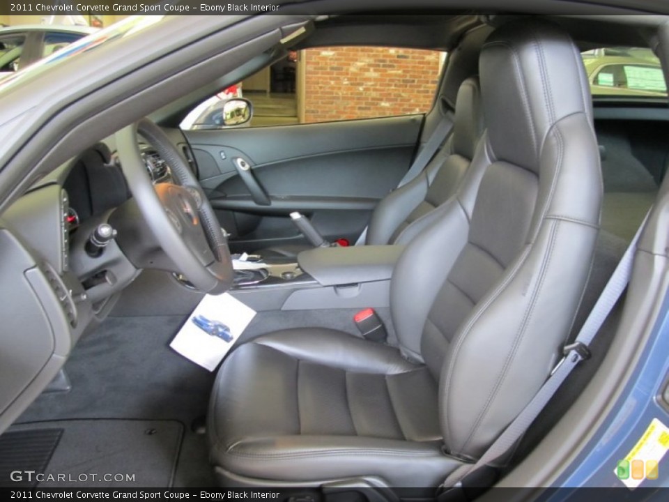 Ebony Black Interior Photo for the 2011 Chevrolet Corvette Grand Sport Coupe #50820933