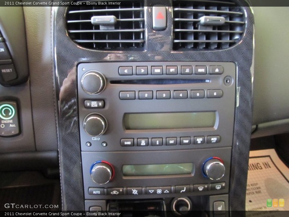 Ebony Black Interior Controls for the 2011 Chevrolet Corvette Grand Sport Coupe #50820984