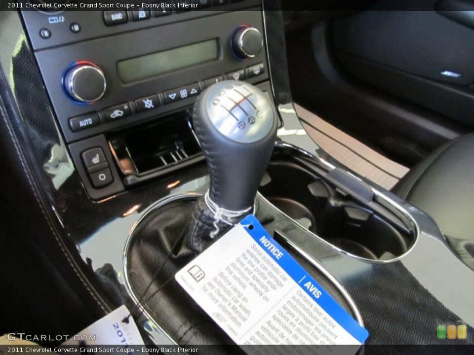 Ebony Black Interior Transmission for the 2011 Chevrolet Corvette Grand Sport Coupe #50821014