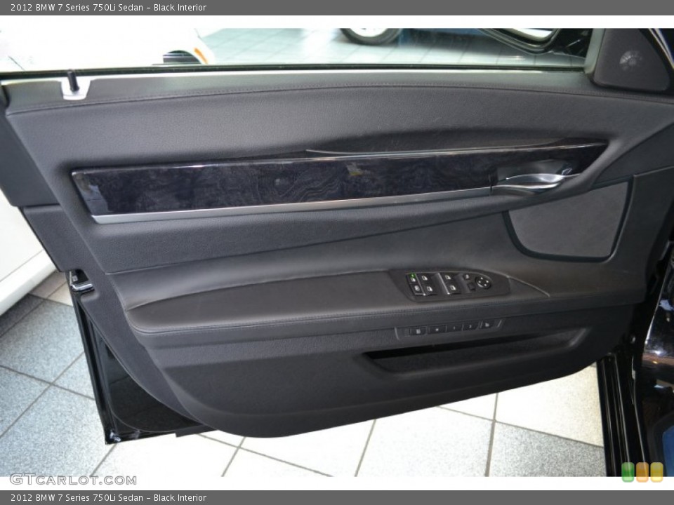 Black Interior Door Panel for the 2012 BMW 7 Series 750Li Sedan #50821935