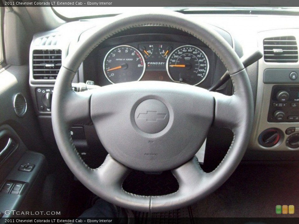 Ebony Interior Steering Wheel for the 2011 Chevrolet Colorado LT Extended Cab #50824599