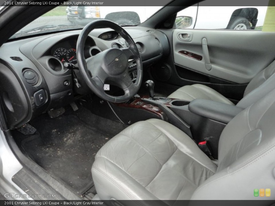 Black/Light Gray Interior Prime Interior for the 2001 Chrysler Sebring LXi Coupe #50828817