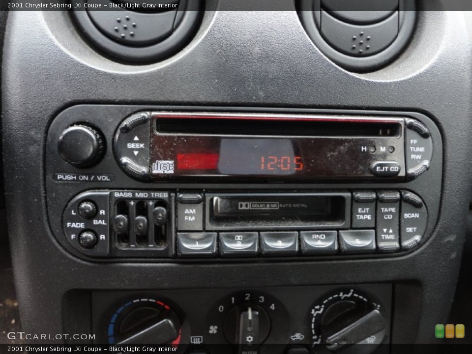 Black/Light Gray Interior Controls for the 2001 Chrysler Sebring LXi Coupe #50828937