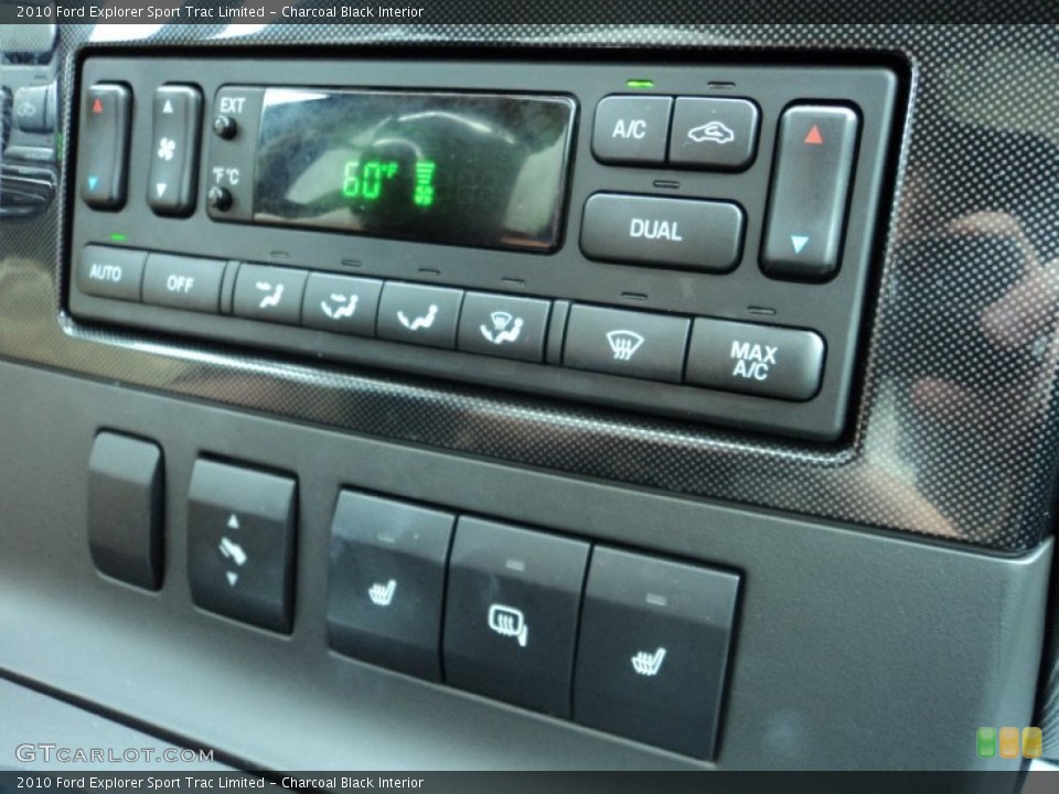 Charcoal Black Interior Controls for the 2010 Ford Explorer Sport Trac Limited #50834952