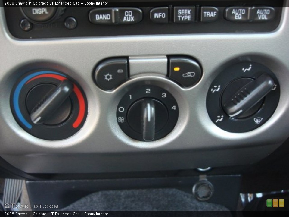 Ebony Interior Controls for the 2008 Chevrolet Colorado LT Extended Cab #50838747