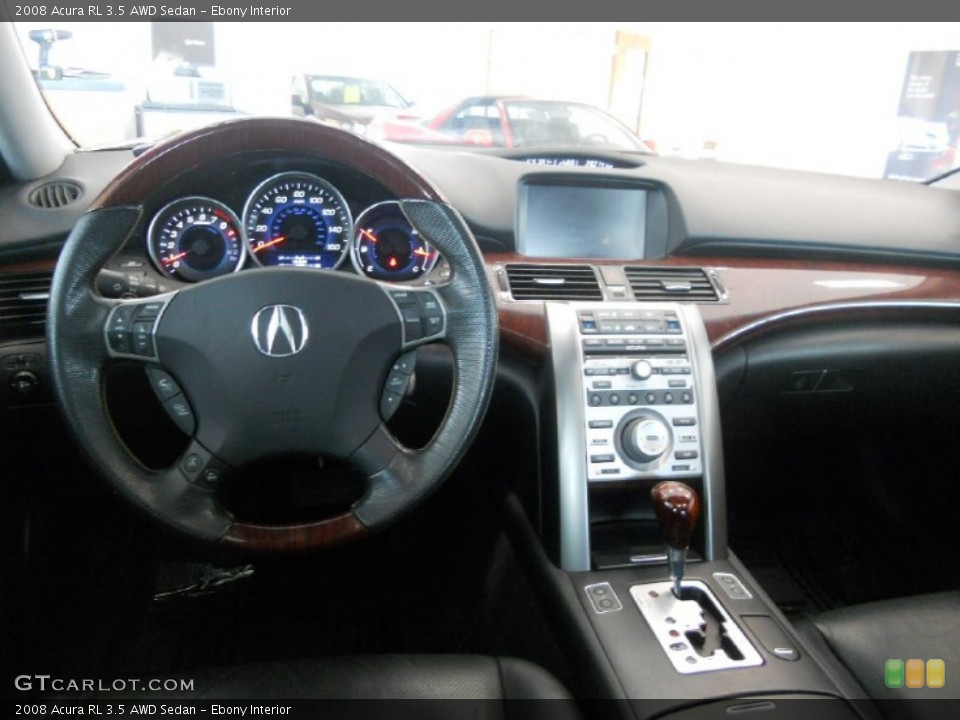 Ebony Interior Dashboard for the 2008 Acura RL 3.5 AWD Sedan #50839416