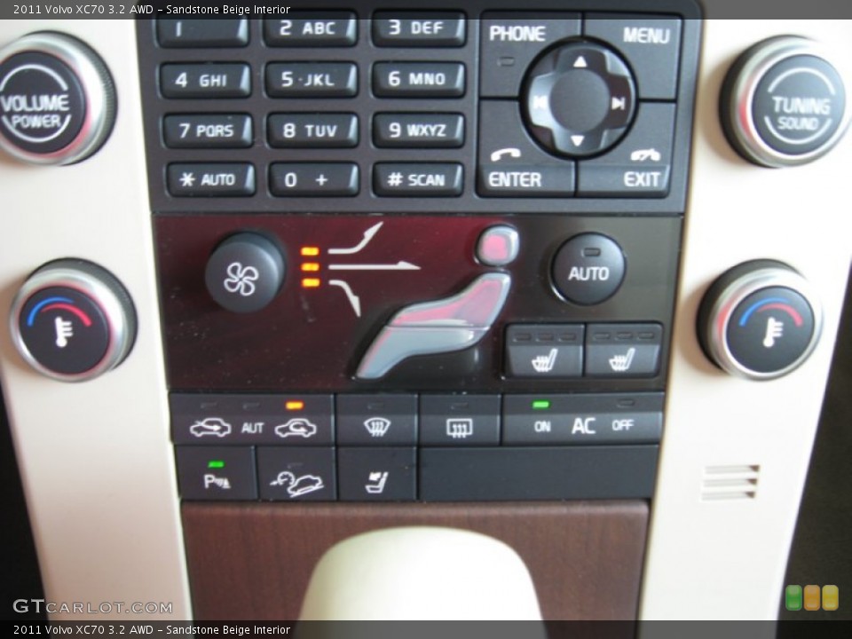 Sandstone Beige Interior Controls for the 2011 Volvo XC70 3.2 AWD #50840412
