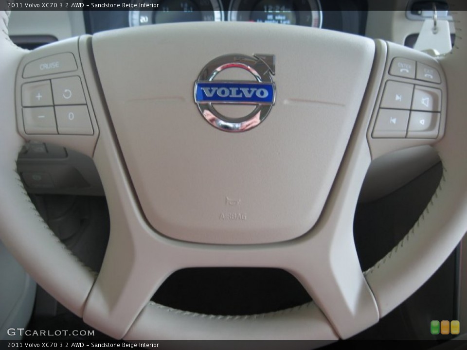 Sandstone Beige Interior Steering Wheel for the 2011 Volvo XC70 3.2 AWD #50840442