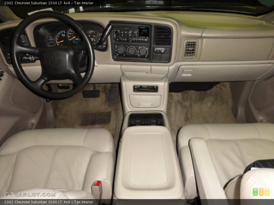 Tan Interior Dashboard for the 2002 Chevrolet Suburban 1500 LT 4x4 #50840634