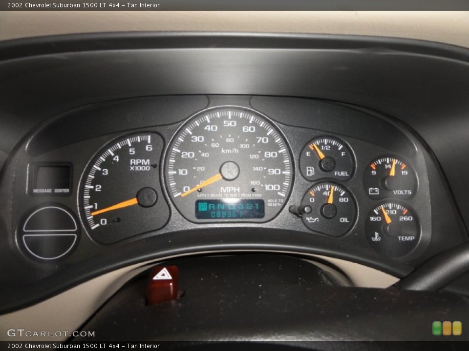 Tan Interior Gauges for the 2002 Chevrolet Suburban 1500 LT 4x4 #50840736