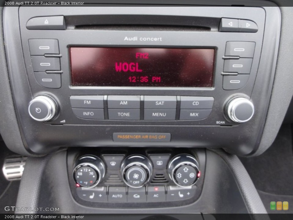 Black Interior Controls for the 2008 Audi TT 2.0T Roadster #50843862