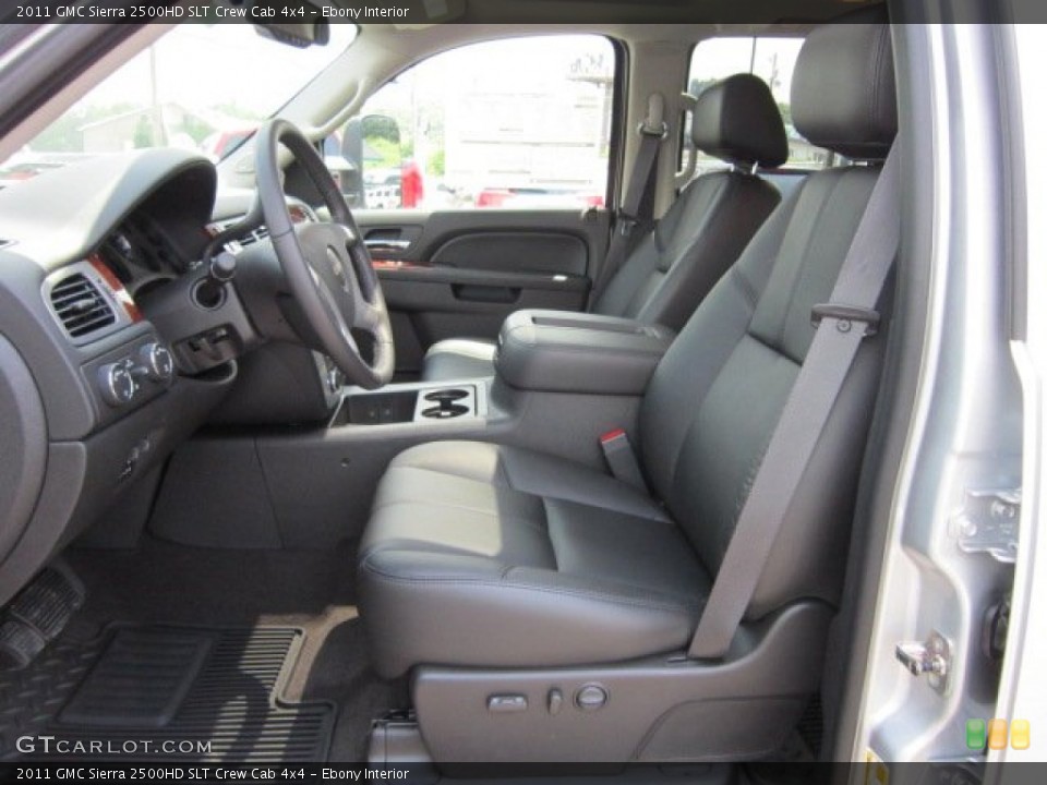 Ebony Interior Photo for the 2011 GMC Sierra 2500HD SLT Crew Cab 4x4 #50845263