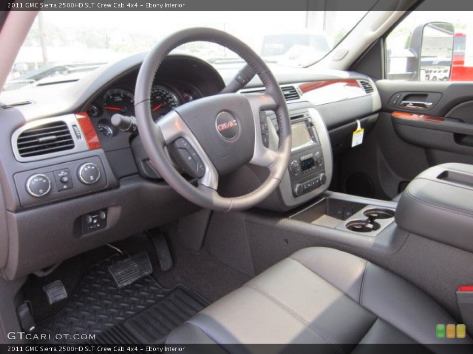 Ebony Interior Prime Interior for the 2011 GMC Sierra 2500HD SLT Crew Cab 4x4 #50845293