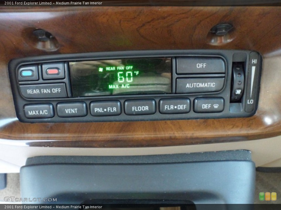 Medium Prairie Tan Interior Controls for the 2001 Ford Explorer Limited #50845368