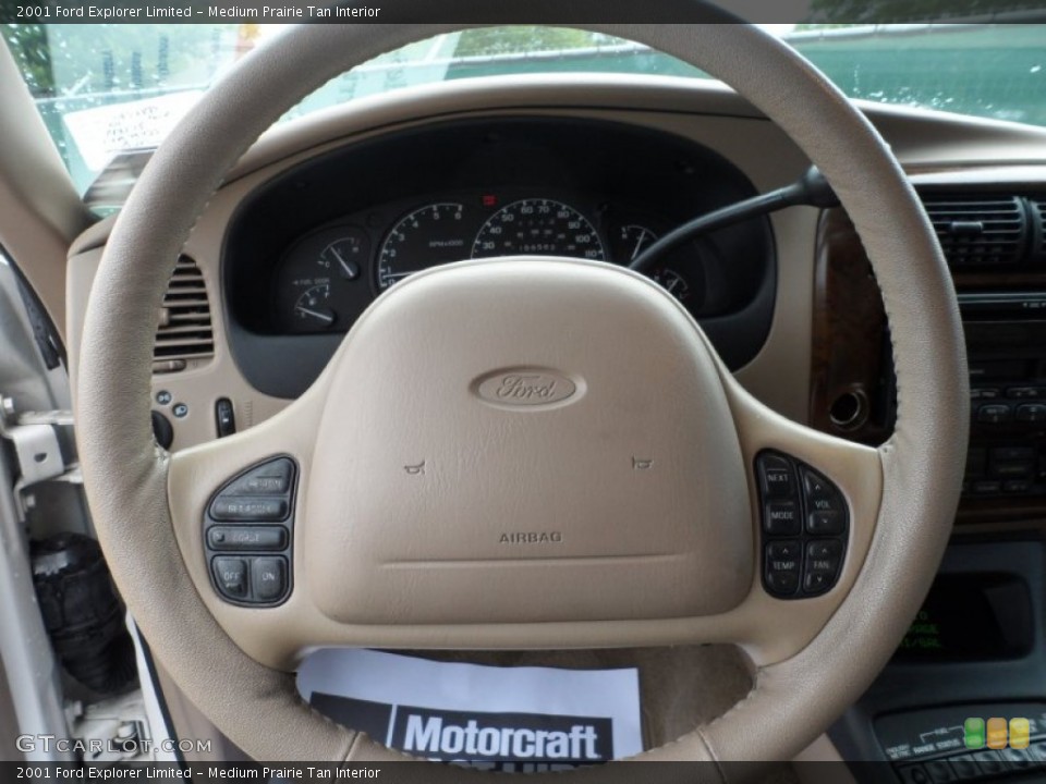 Medium Prairie Tan Interior Steering Wheel for the 2001 Ford Explorer Limited #50845398