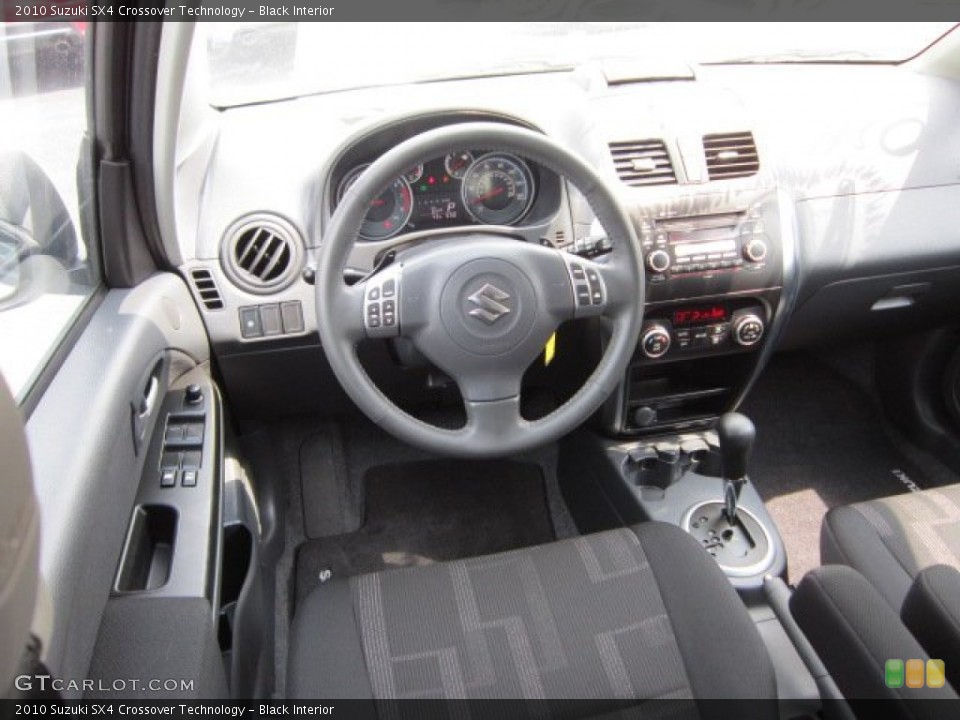 Black Interior Dashboard for the 2010 Suzuki SX4 Crossover Technology #50847207