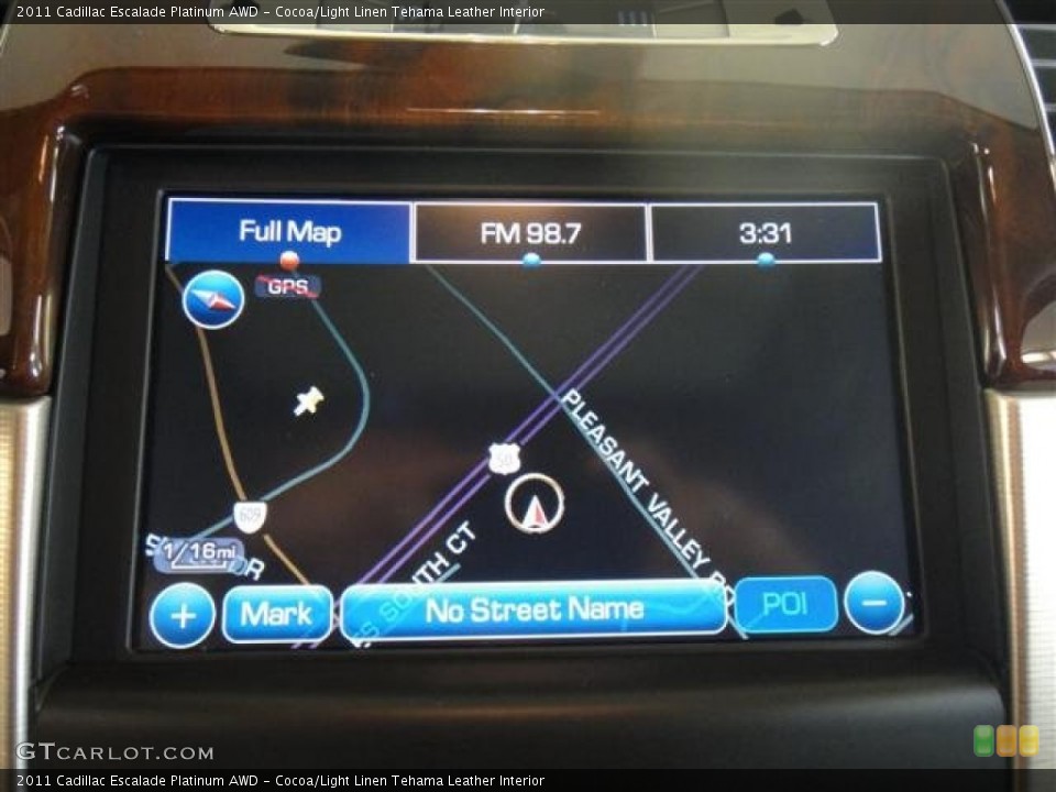 Cocoa/Light Linen Tehama Leather Interior Navigation for the 2011 Cadillac Escalade Platinum AWD #50847291