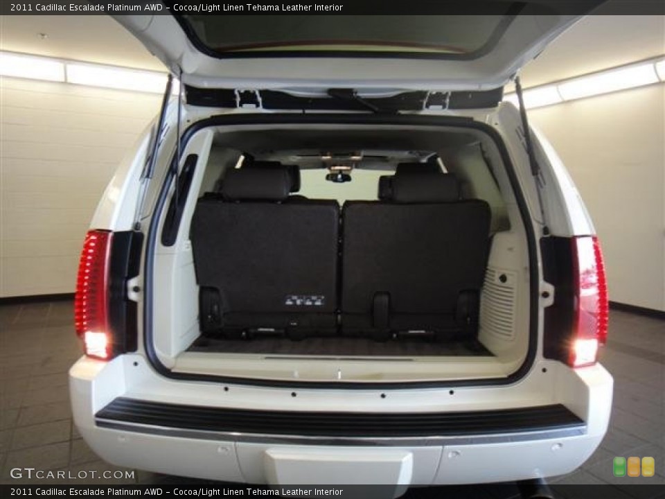 Cocoa/Light Linen Tehama Leather Interior Trunk for the 2011 Cadillac Escalade Platinum AWD #50847537