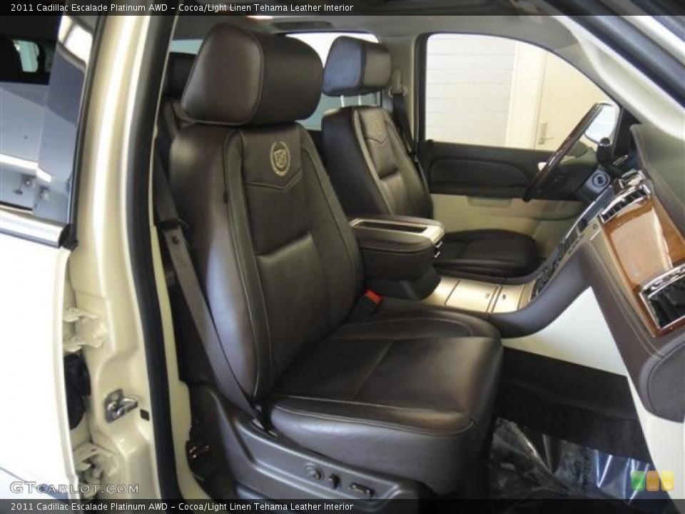 Cocoa/Light Linen Tehama Leather Interior Photo for the 2011 Cadillac Escalade Platinum AWD #50847564