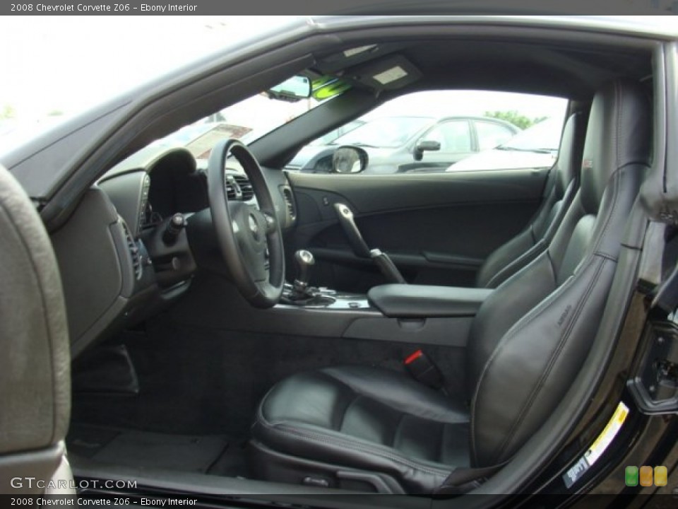 Ebony Interior Photo for the 2008 Chevrolet Corvette Z06 #50848899