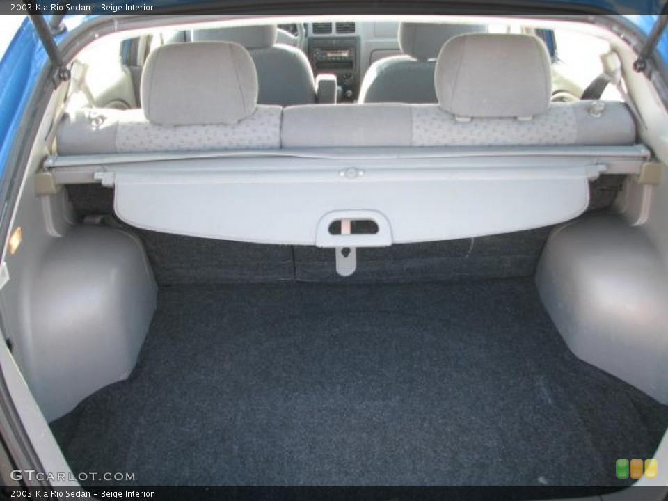 Beige Interior Trunk for the 2003 Kia Rio Sedan #50849007