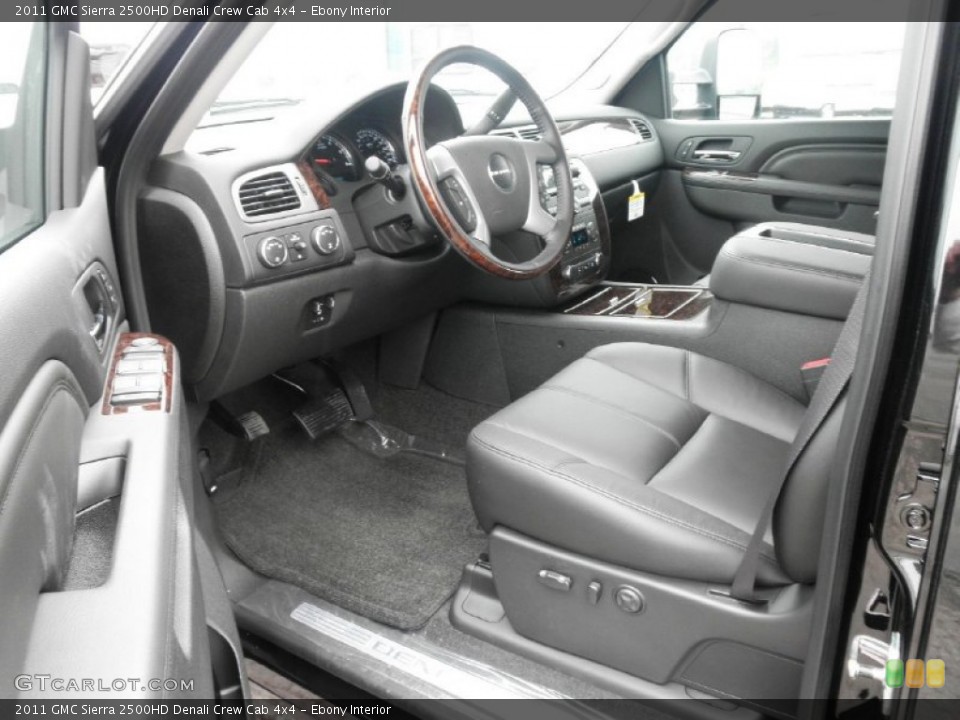 Ebony Interior Photo for the 2011 GMC Sierra 2500HD Denali Crew Cab 4x4 #50852722
