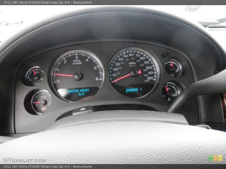 Ebony Interior Gauges for the 2011 GMC Sierra 2500HD Denali Crew Cab 4x4 #50852785