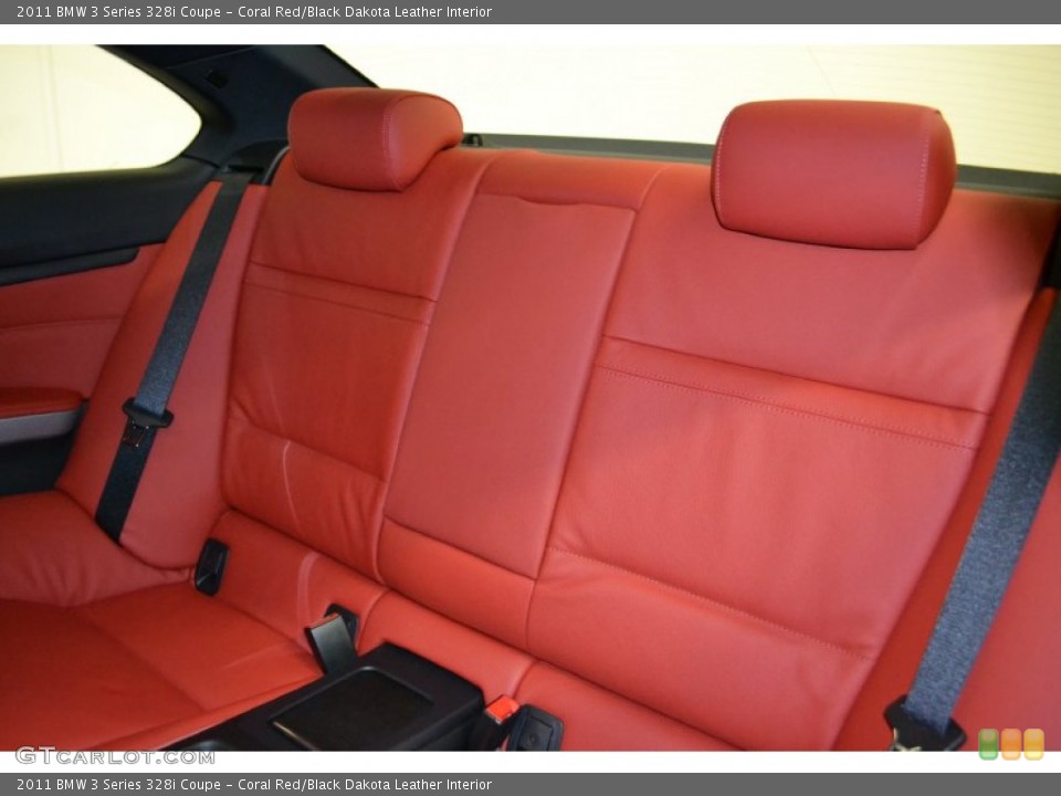 Coral Red/Black Dakota Leather Interior Photo for the 2011 BMW 3 Series 328i Coupe #50853599