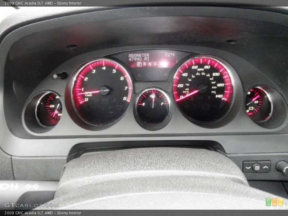 Ebony Interior Gauges for the 2009 GMC Acadia SLT AWD #50854222