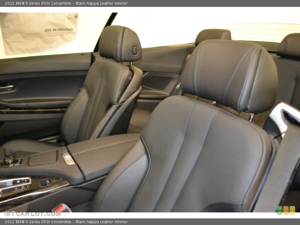 Black Nappa Leather Interior Photo for the 2012 BMW 6 Series 650i Convertible #50855356