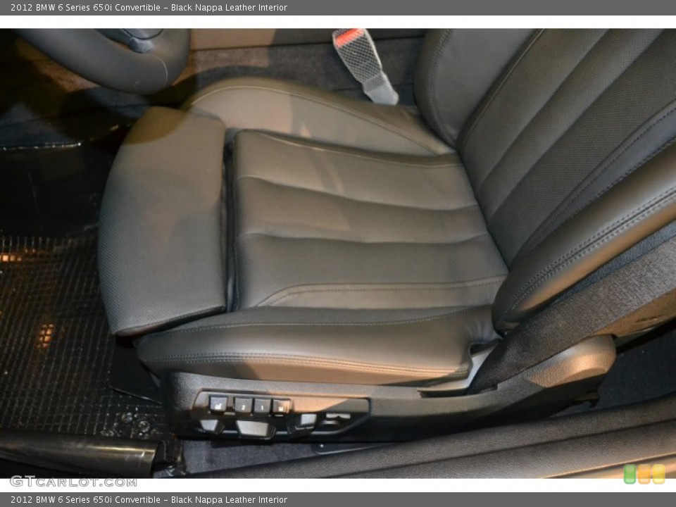 Black Nappa Leather Interior Photo for the 2012 BMW 6 Series 650i Convertible #50855371