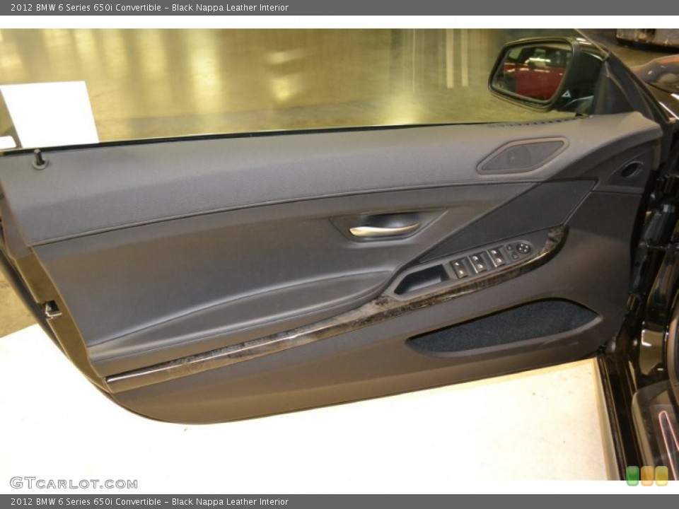 Black Nappa Leather Interior Door Panel for the 2012 BMW 6 Series 650i Convertible #50855401