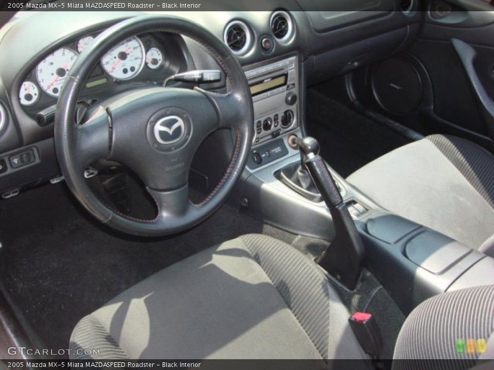 Black 2005 Mazda MX-5 Miata Interiors