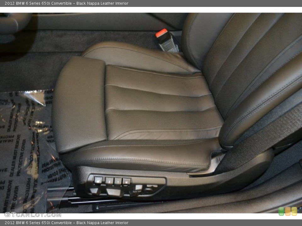 Black Nappa Leather Interior Photo for the 2012 BMW 6 Series 650i Convertible #50855647