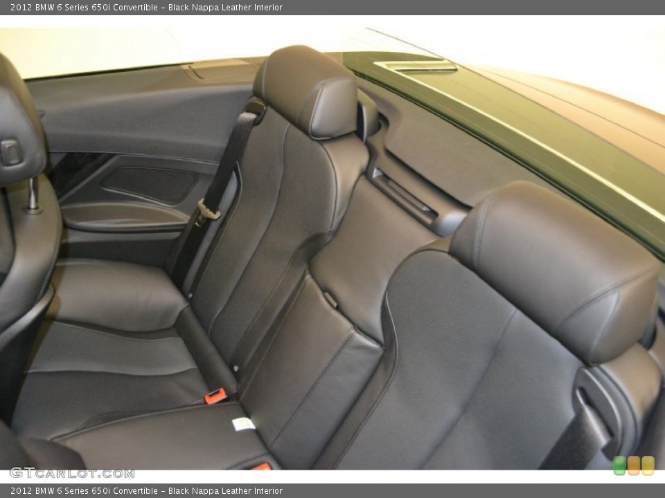 Black Nappa Leather Interior Photo for the 2012 BMW 6 Series 650i Convertible #50855665